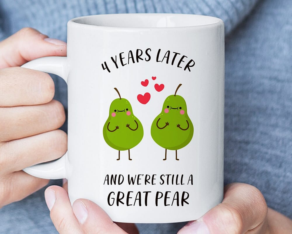 Great Pear 4th Anniversary Mug