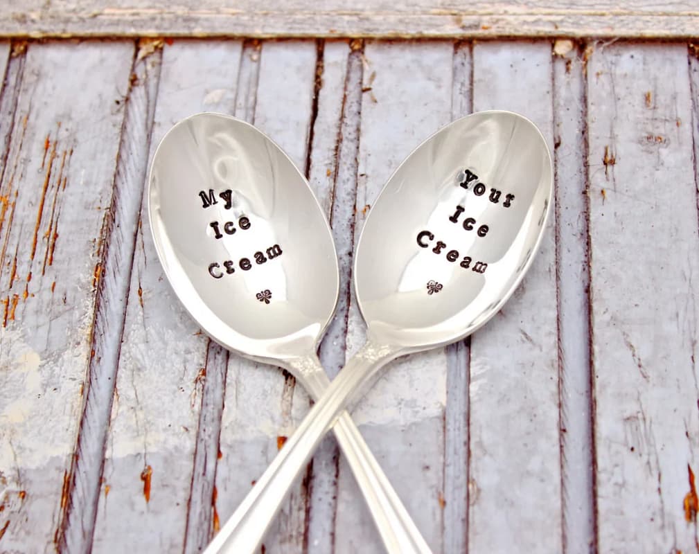 Matching Ice Cream Spoons Funny Gifts for Couples