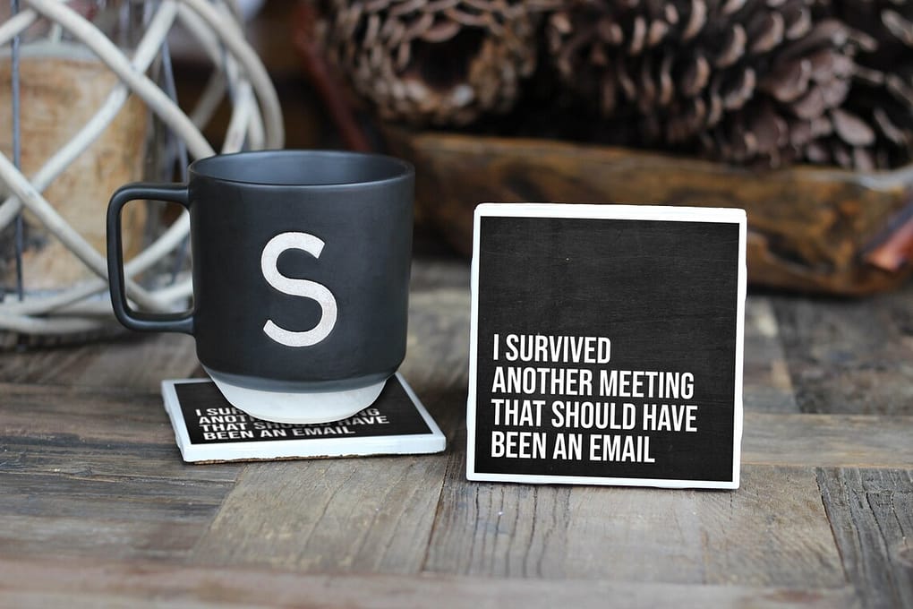 I Survived Another Meeting Funny Coaster Funny Boss Gifts