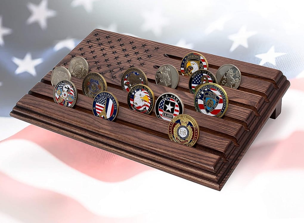 6 Rows Military Challenge Coins Stand Holder