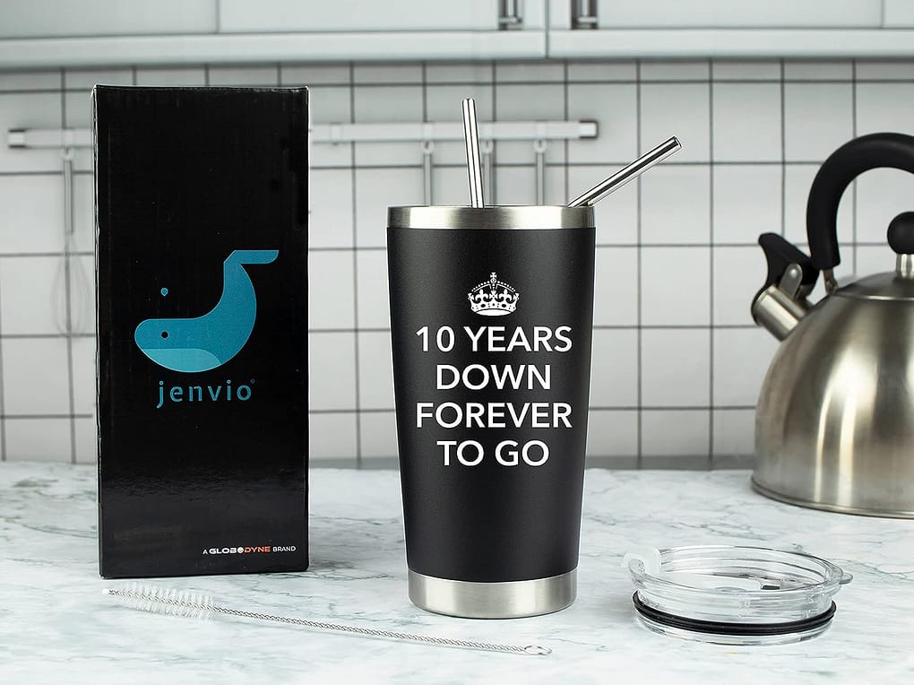 Steel Travel Tumbler 10th Wedding Anniversary Gifts for Him
