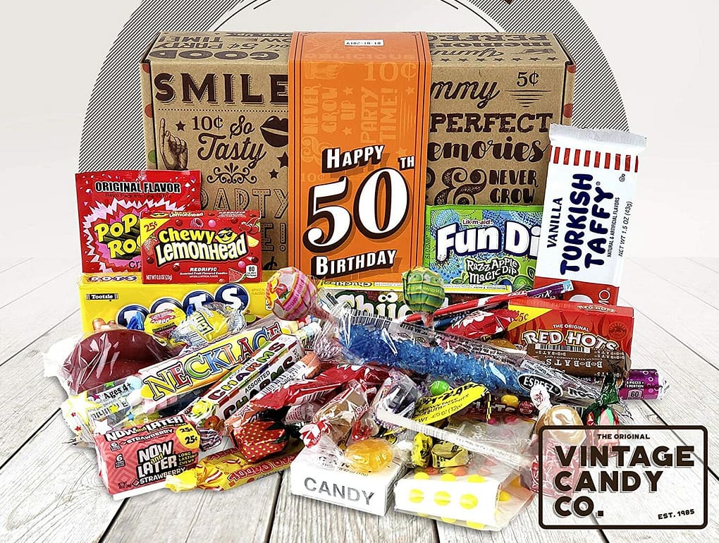 Vintage Candy Co. 50th Birthday Retro Candy Gift Box