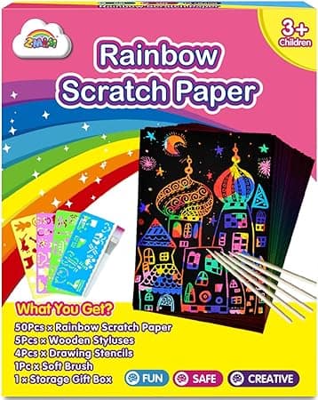 ZMLM Scratch Paper Art Set Craft Gifts for Kids