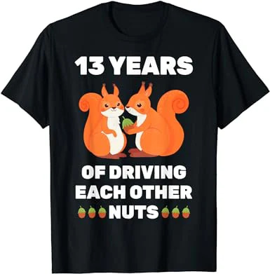 13th Anniversary T-Shirt 13 Year Wedding Anniversary Gift for Him