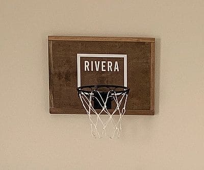 Personalized Mini Wooden Basketball Hoop Best Housewarming Gifts for Guys