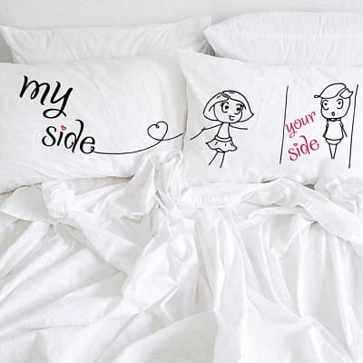 His and Her Pillowcases Funny Wedding Gifts