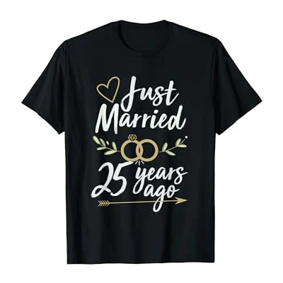 Just Married 25th Anniversary Shirt