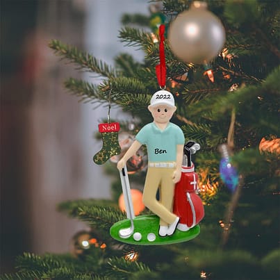 Golf Boy Personalized Christmas Ornament