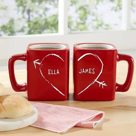 Personalized Coffee Mug Set Engagement Gift Ideas for Couples