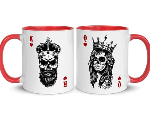 Skull Mugs for King and Queen