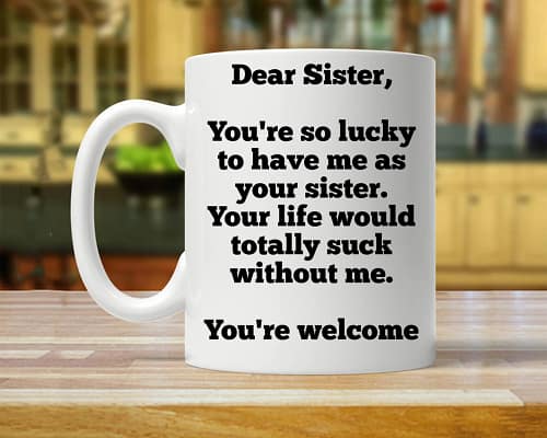 Funny Sister Mug Funny Gifts for Sister