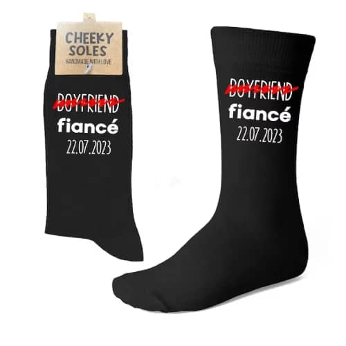 Fiance Personalized socks with Date