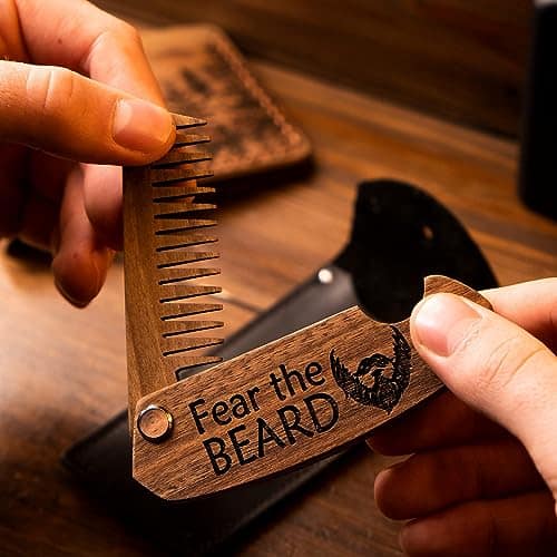 Folding Pocket Comb 4 Year Wedding Anniversary Gift for Him