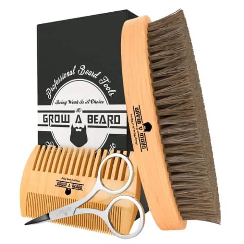 Grow A Beard Beard Comb & Brush Set