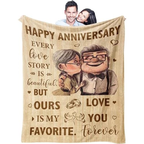 Wedding Anniversary Blanket 11 Year Wedding Anniversary Gift for Him