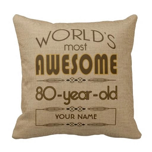 Personalized 80th Birthday Pillow