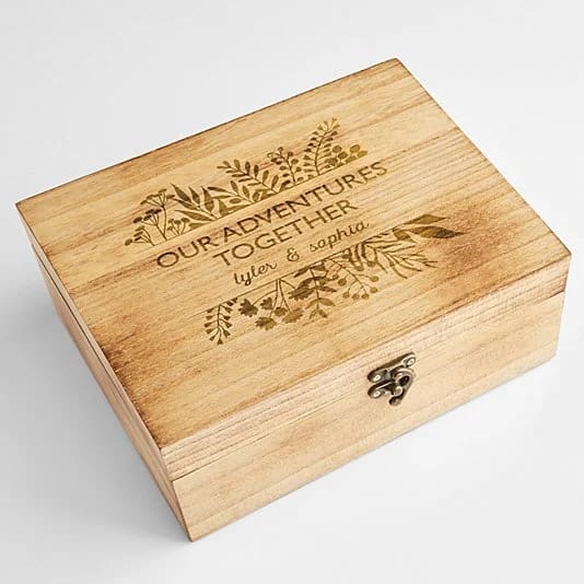 Our Adventures Together Keepsake Box 25 Year Anniversary Gift for Husband