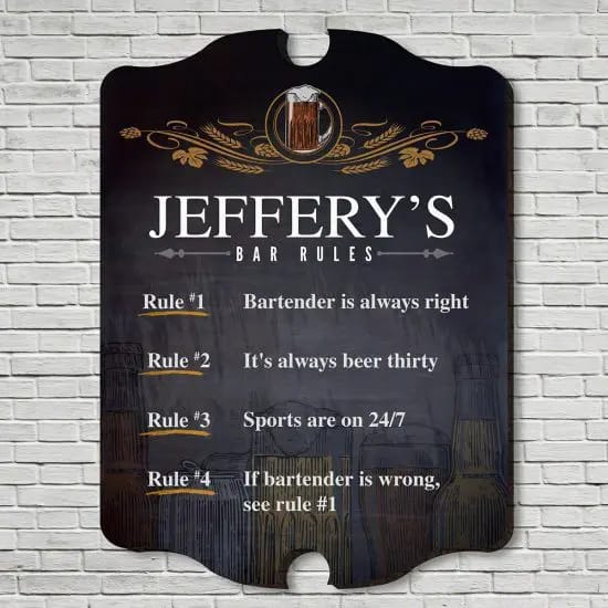 Personalized Wooden Bar Sign Retirement Gifts for Him