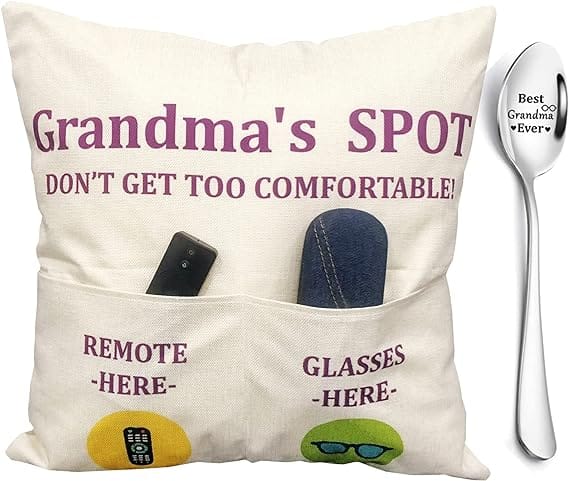 "Grandma's Spot" Pillow Funny Gifts for Grandma