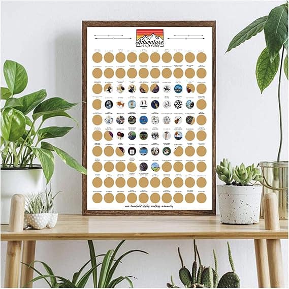 100 Dates Scratch Off Poster Paper Gifts for Him