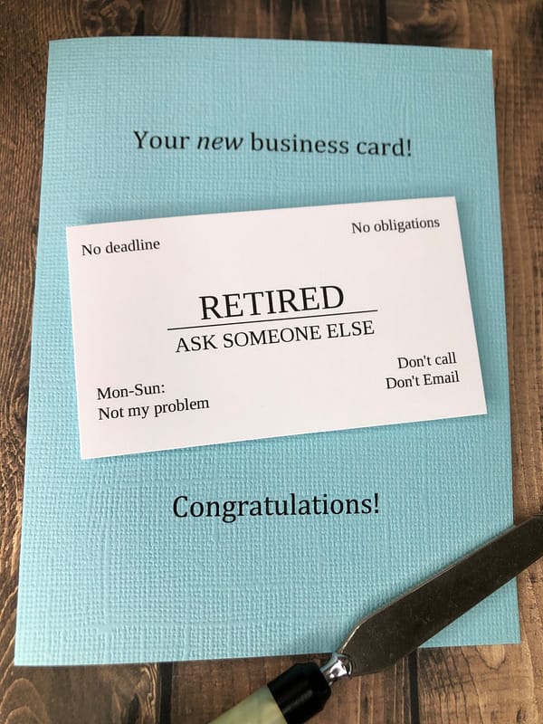 Funny Retirement Card