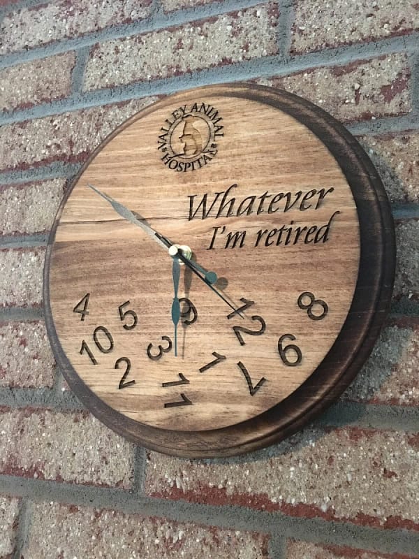 Whatever I'm Retired Clock Funny Retirement Gifts