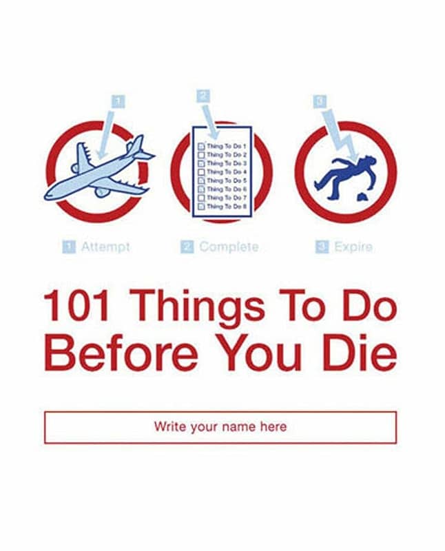 101 Things to Do Before You Die Funny Gifts 30th Birthday