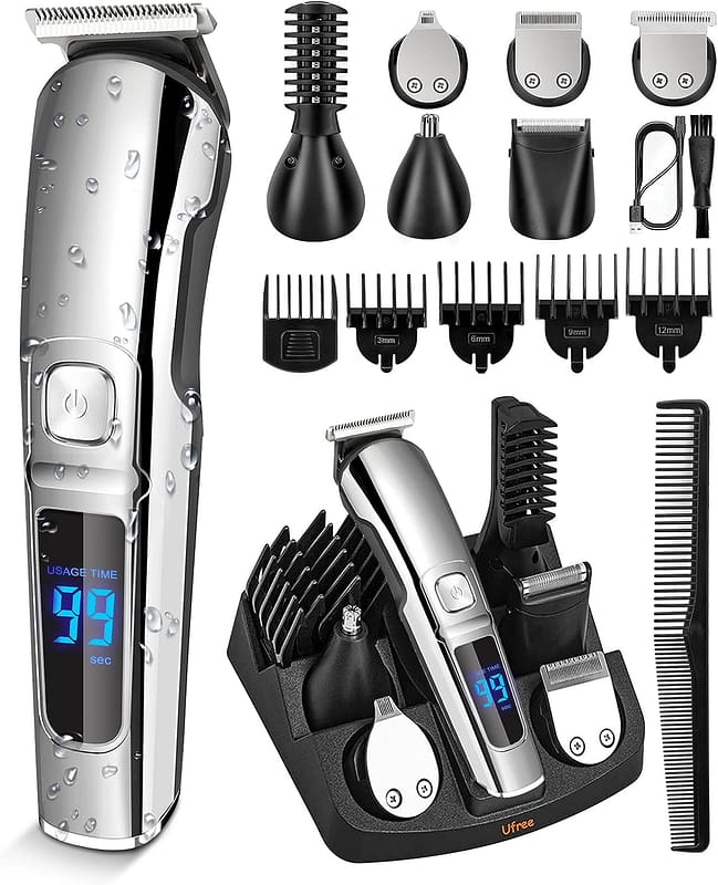 Waterproof Electric Beard Trimmer 9th Wedding Anniversary Gift for Him