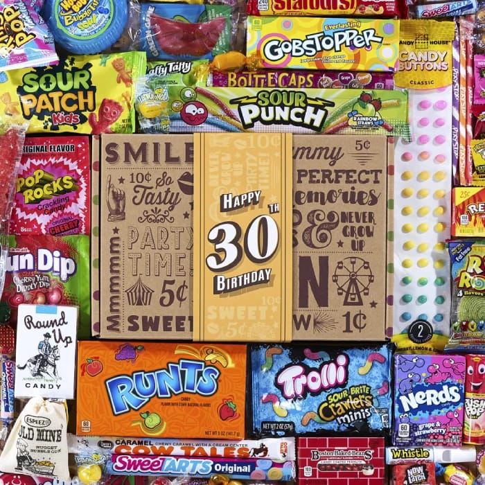 30th Birthday Retro Candy Gift Box 30th Birthday Present Ideas