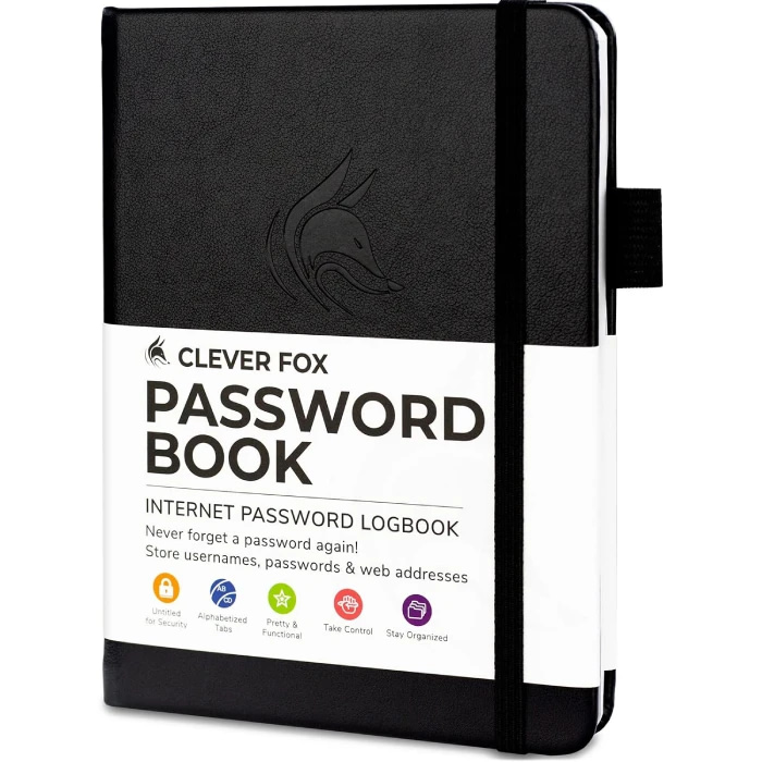 Password Book with tabs