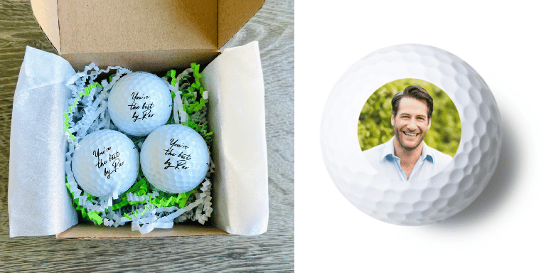 Personalized Golf Gift for Men Women - Custom Golf Set with Nice Balls and Luxury Wooden Box - Unique Gift Ideas for Golfer, Golf Lover, Golf Coach