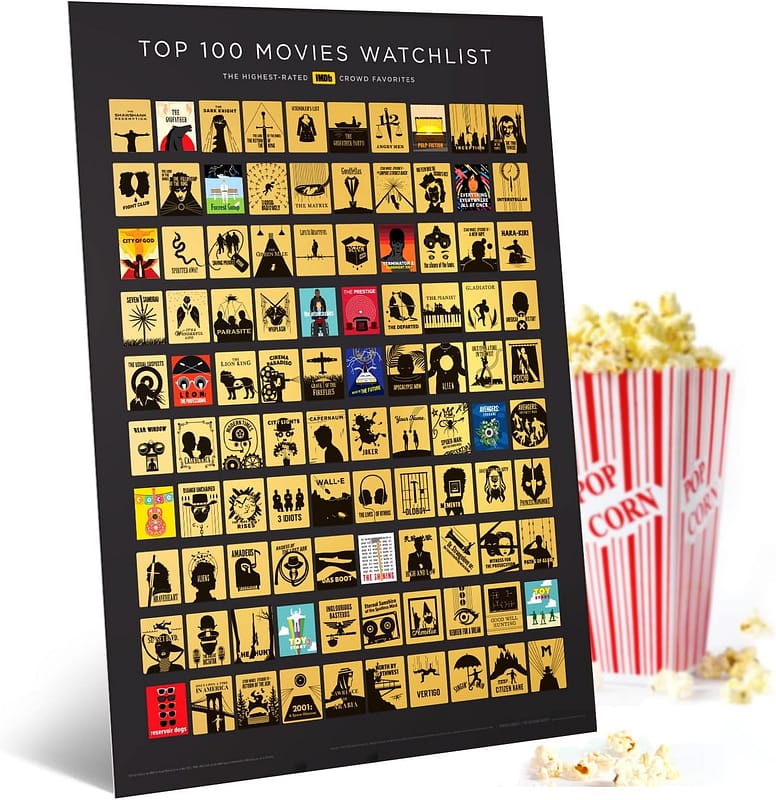 Official IMDb Top 100 Movies Scratch-Off Poster