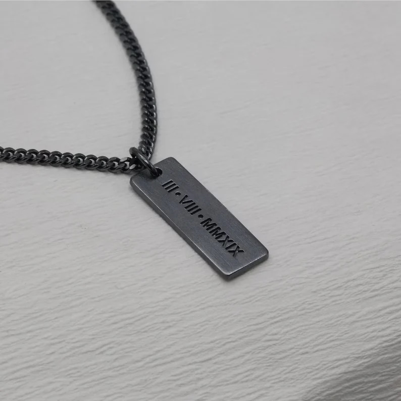 Personalized Engraved Necklace Jewelry Gifts for Him