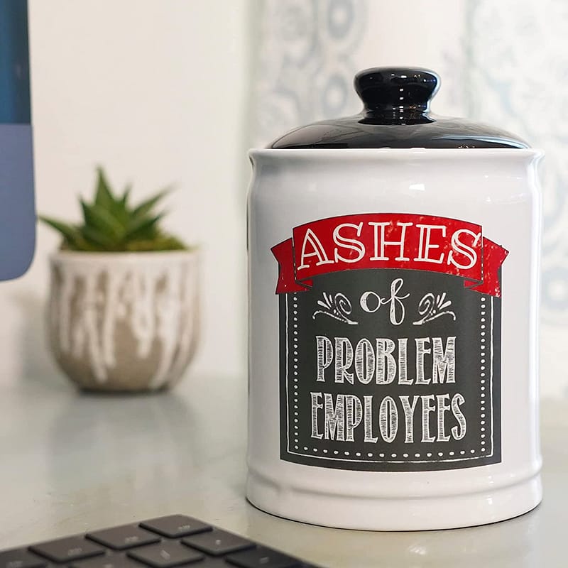 Ashes of Problem Employees Funny Piggy Bank