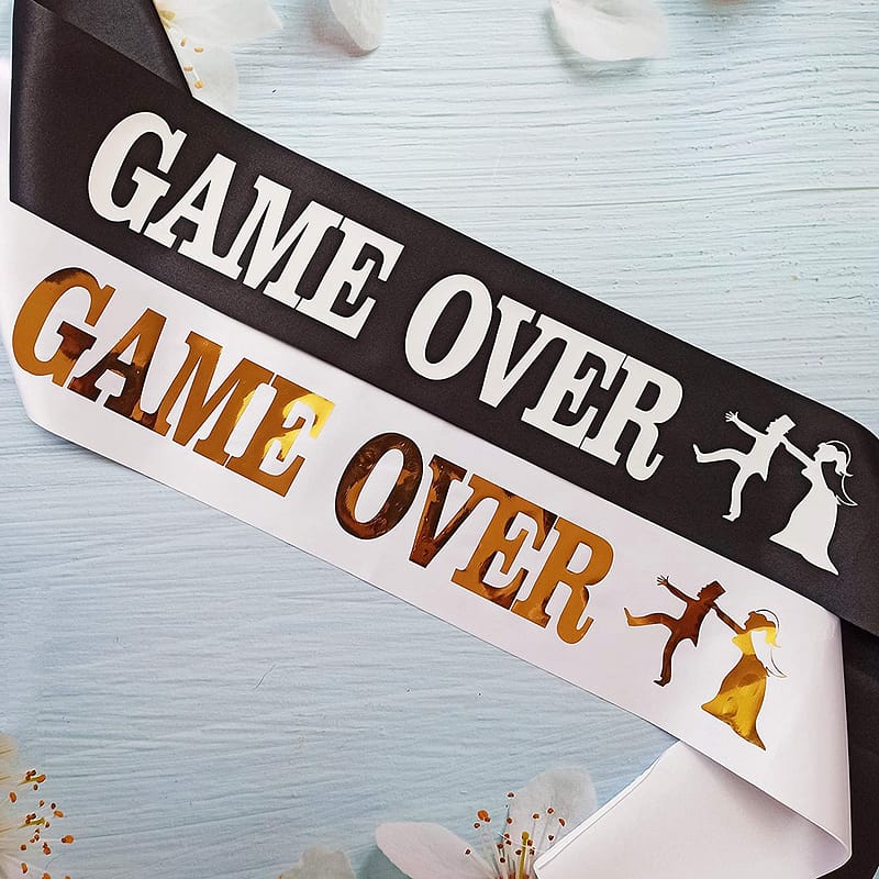 Game Over Groom Sash for Bachelor Party