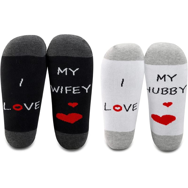 I Love My Wifey Hubby Socks Funny Gifts for Couples