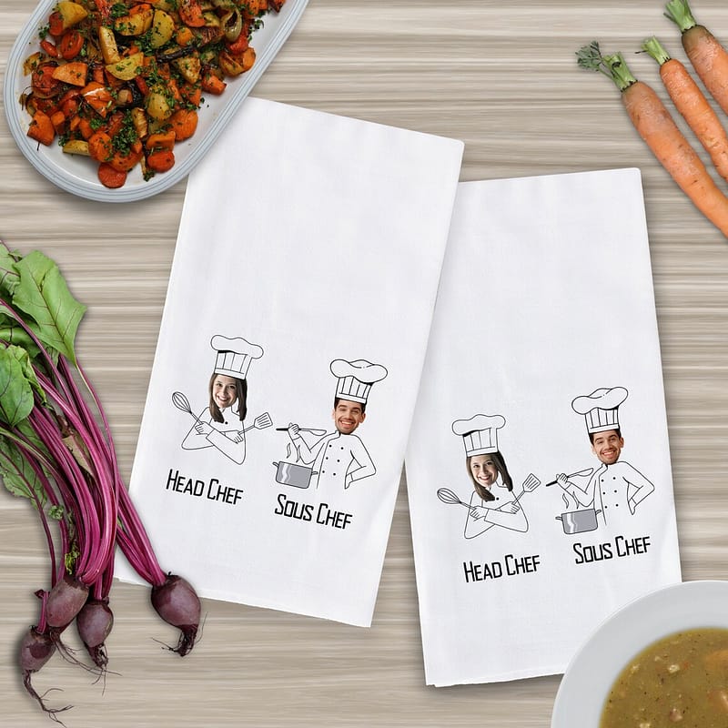 Personalized Kitchen Towels for Couples Funny Gifts for Couples
