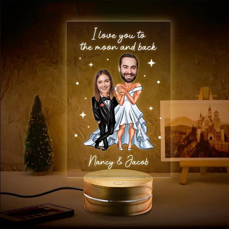 Personalized Photo Night Light Funny Gifts for Couples