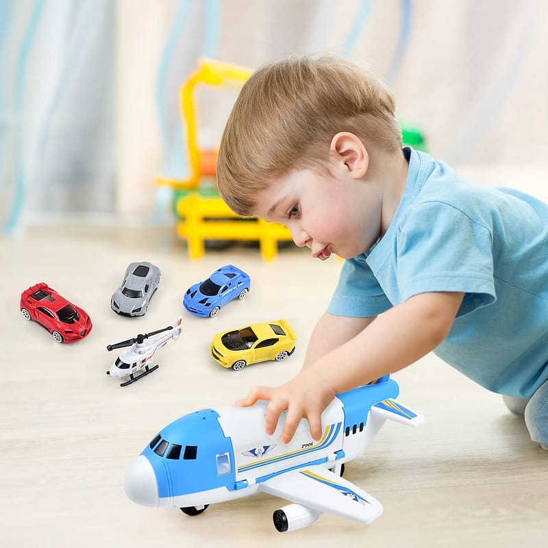 Transport Cargo Airplane Car Toy Play Set