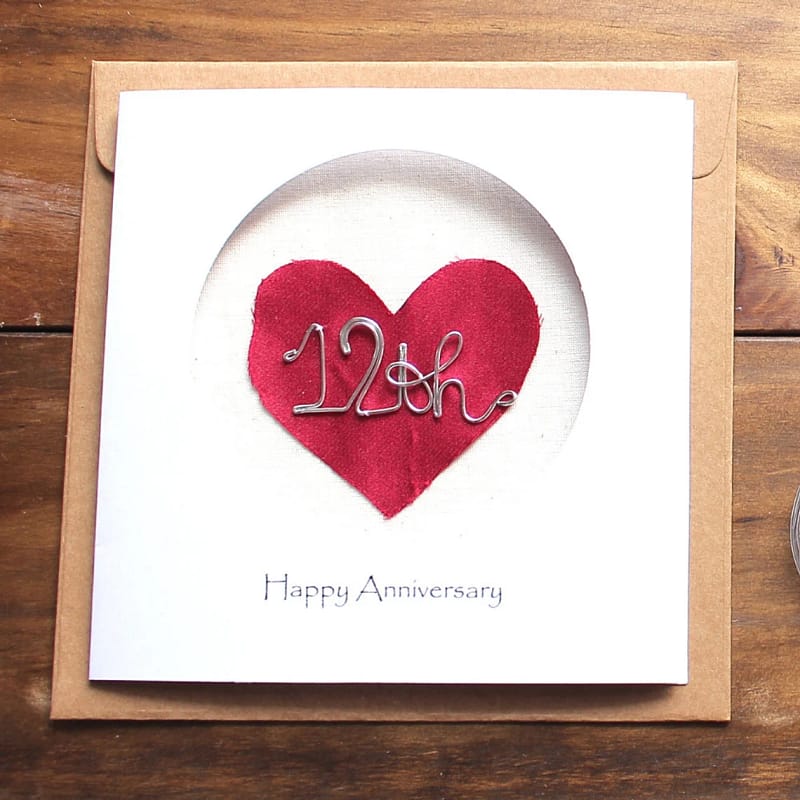 12th Wedding Anniversary Card Unique 12th Anniversary Gifts for Him