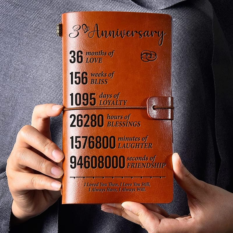 3-Year Anniversary Leather Notebook