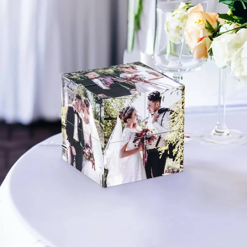 Magic Photo Cube Four Year Anniversary Gift for Him