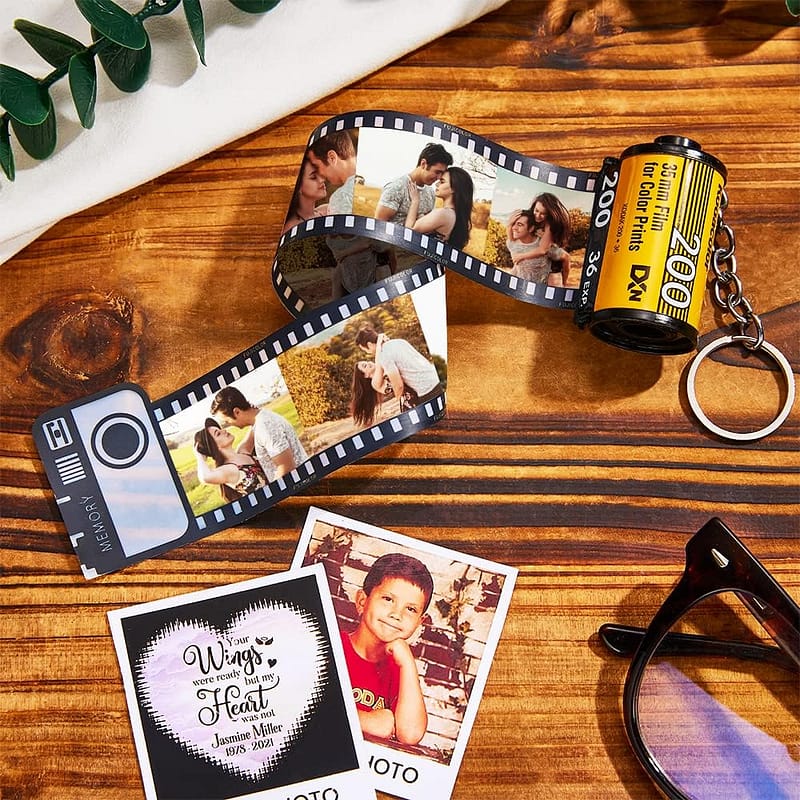 Personalized Photo Film Roll Keychain