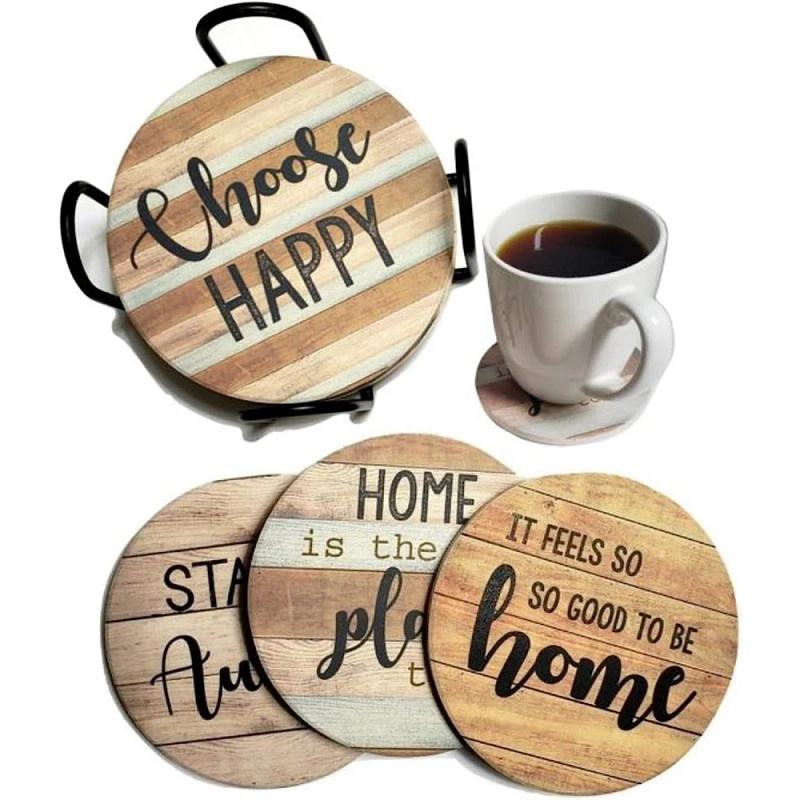 Set of 6 Coasters with Holder Welcome Home Gifts for Him