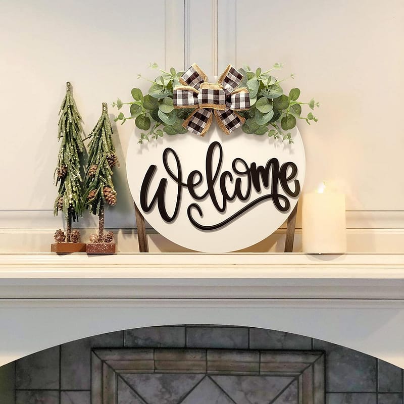 Welcome Sign for Front Door Decor