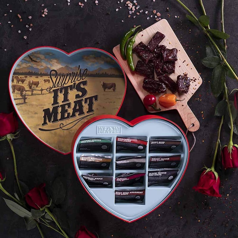 Beef Jerky Heart Romantic Anniversary Gifts for Him