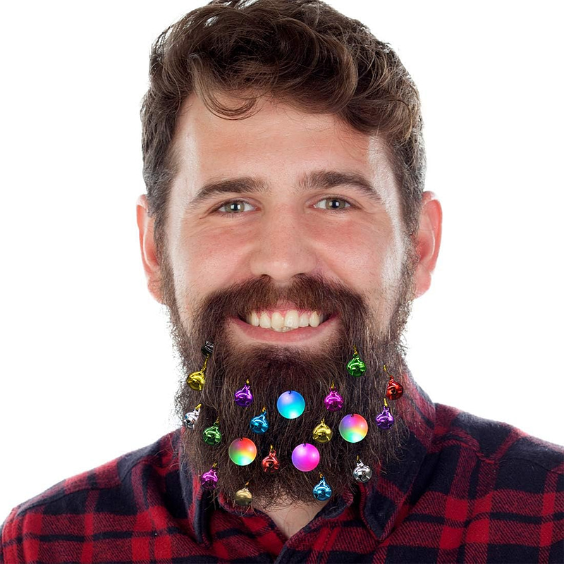 20pcs Light Up Beard Ornaments Funny Gifts for Father in Law