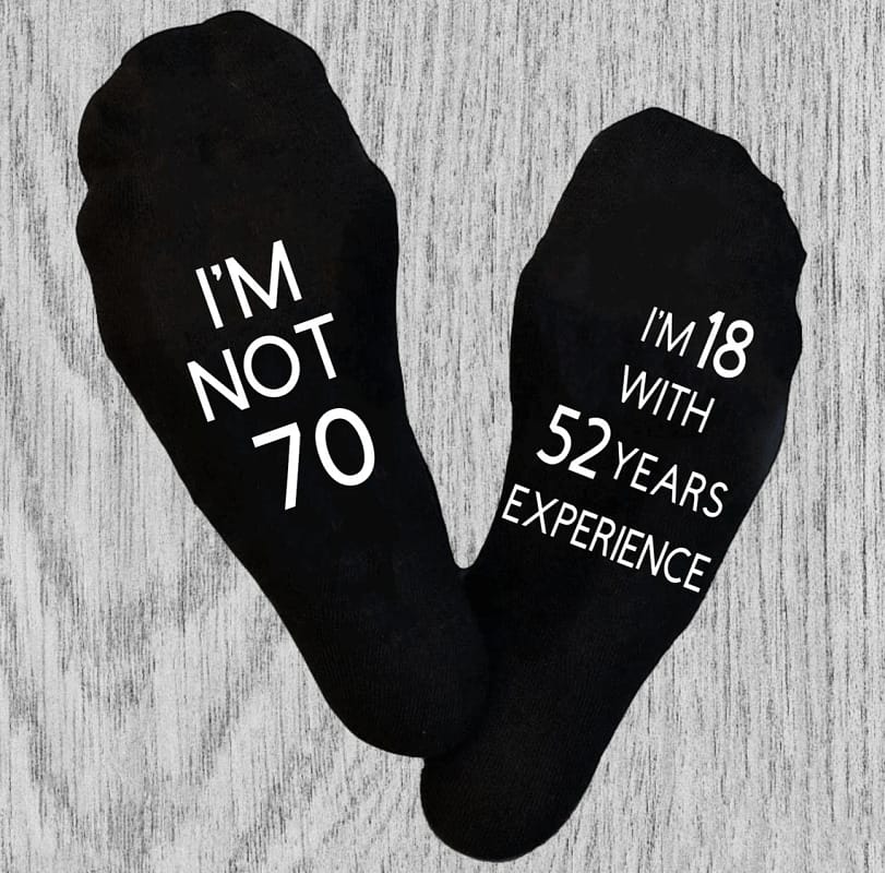 70th Birthday Socks 70th Birthday Gift Ideas for Him