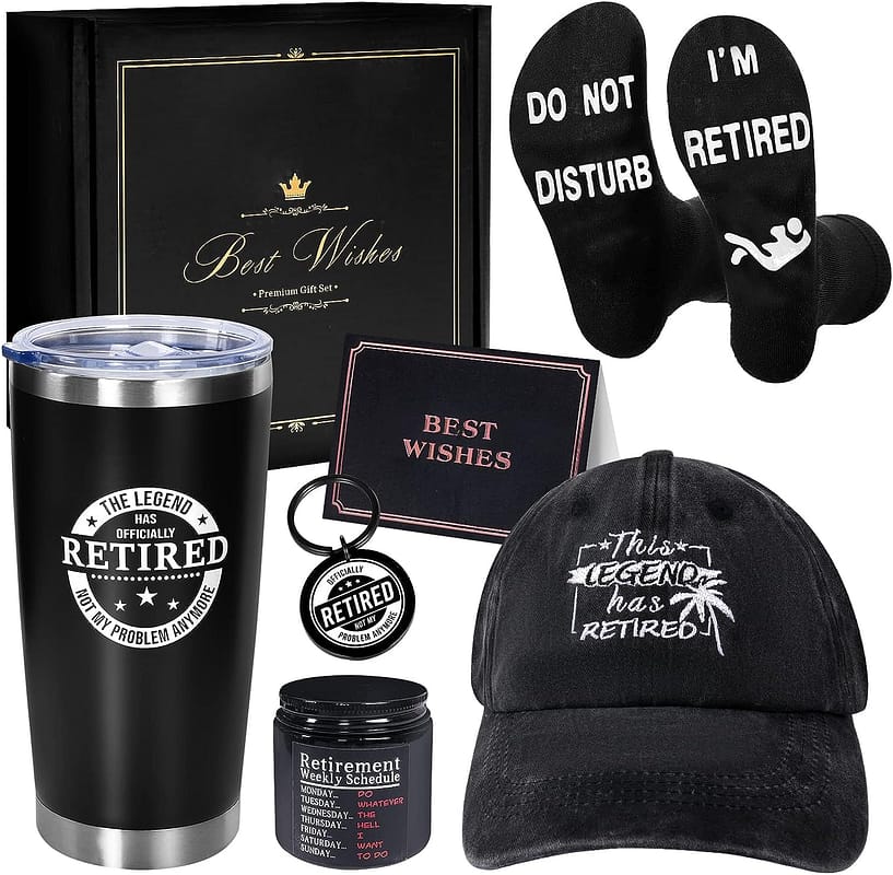 Funny Retired Gift Box Retirement Gift Basket Ideas for a Man