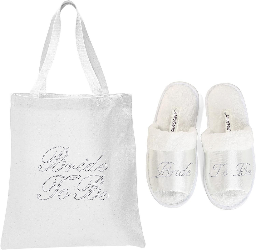 Bridal Slippers and Bag